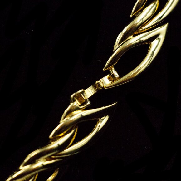 STYLIZED OPEN LEAF SHAPE LINK CHOKER - JNTDLF1 - Picture 3 of 4